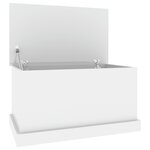 vidaXL Boîte de rangement blanc brillant 70x40x38 cm bois d'ingénierie