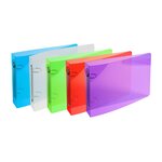 Classeur pour fiches bristol 100x150 2 anneaux 25mm polypropylène Crystal couleur a... EXACOMPTA