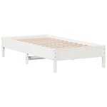 vidaXL Cadre de lit sans matelas blanc 75x190 cm bois de pin massif