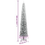 vidaXL Sapin de Noël mince avec support et flocon de neige 300 cm PVC