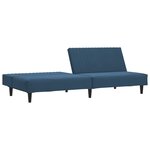 Vidaxl canapé-lit à 2 places bleu velours