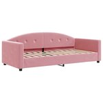vidaXL Lit de jour avec gigogne sans matelas rose 90x200 cm