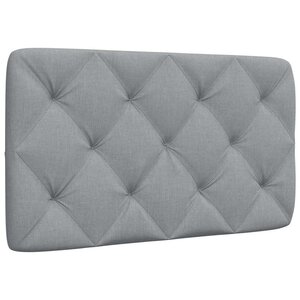 vidaXL Coussin de tête de lit gris clair 80 cm tissu