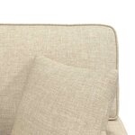 vidaXL Chaise lounge avec jupe Crème 91 x 157 x 91 cm tissu