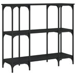 vidaXL Table console noir 102x35x90 cm bois d'ingénierie