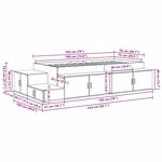 vidaXL Lit de rangement Artisan en chêne 75x190 cm