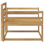 vidaXL Sofa de milieu extérieur Bois d'Acacia Massif Blanc