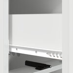 vidaXL Armoire à tiroirs Blanc brillant 33 x 34 5 x 92 cm