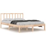vidaXL Cadre de lit Bois de pin massif 140x200 cm