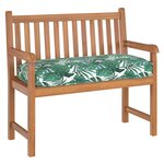 vidaXL Coussin pour assise / dossier de palette Floral Motif de feuille