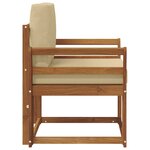 vidaXL Canapé d’extérieur Bois d'acacia massif et polyester Naturel