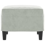 vidaXL Repose-pied Gris clair 60x50x41 cm Velours