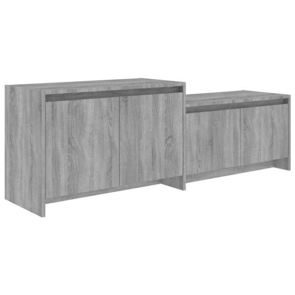 vidaXL Meuble TV Sonoma gris 146 5x35x50 cm Bois d'ingénierie