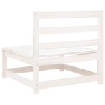 vidaXL Canapé de jardin sans accoudoirs blanc bois de pin massif