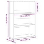 vidaXL Bibliothèque noir 80x30x114 cm bois d'ingénierie
