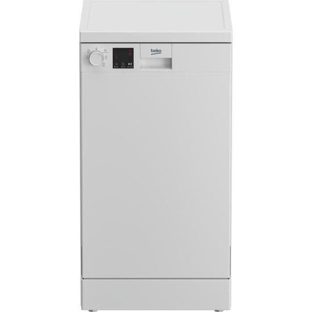 Lave-vaisselle pose libre beko dvs05024w - 10 couverts - largeur 45cm - 49 db - cuve inox - blanc