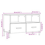 vidaXL Meuble TV Sonoma gris 80x36x50 cm Bois d'ingénierie