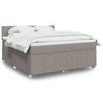 vidaXL Sommier à lattes de lit avec matelas Taupe 180x200 cm Tissu