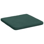 vidaXL Coussins de siège 4 Pièces Vert foncé 40 x 40 x 3 cm Velours
