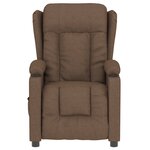 vidaXL Fauteuil inclinable électrique Marron Tissu