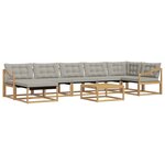 vidaXL Ensemble de canapés d'extérieur 8 pc Blanc et gris clair