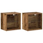 vidaXL Centre de divertissement 8 Pièces Bois ancien 40 x 28.5 x 40 cm