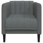 vidaXL Fauteuil gris foncé tissu