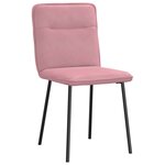 vidaXL Chaises à manger lot de 2 Rose Velours