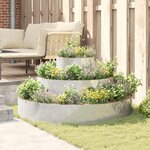 vidaXL Cache-pot de jardin Argent 120 x 120 x 20 cm Acier galvanisé