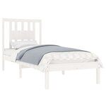 vidaXL Cadre de lit sans matelas blanc bois massif 90x200 cm