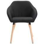vidaXL Chaises à manger lot de 6 noir tissu
