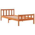 vidaXL Cadre de lit sans matelas cire marron 90x190 cm bois pin massif