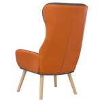 vidaXL Chaise de relaxation Gris foncé Tissu et PVC