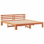 vidaXL Cadre de lit Marron 180 x 200 cm Bois de pin massif