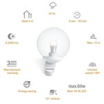 Steinel Lampe d'extérieur à capteur L 585 S Blanc LED