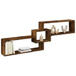vidaXL Armoire murale 158x18x53 cm chêne fumé bois d'ingénierie