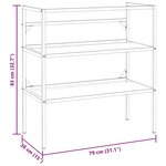 vidaXL Cadre de lavabo de salle de bain Noir 79x38x83 cm Fer