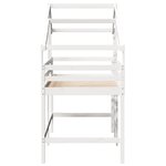vidaXL Lit superposé avec échelle et toit sans matelas blanc 90x200 cm