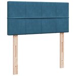 vidaXL Sommier à lattes de lit avec matelas Bleu foncé 90x190 cm