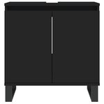 vidaXL Armoire de salle de bain noir 58x33x60 cm bois d'ingénierie