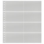 Feuilles de classement Omnia Lindner pour 16 cartes de rangement. Fond - Blanc
