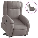 vidaXL Fauteuil inclinable électrique taupe tissu