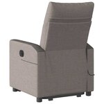 vidaXL Fauteuil inclinable de massage électrique Taupe Tissu