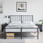 vidaXL Tables de chevet 2 Pièces noir 34 5x39x44 cm acier