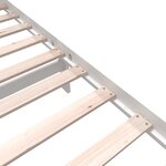 vidaXL Cadre de lit Blanc Bois de pin massif 135x190 cm Double