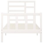 vidaXL Cadre de lit Blanc Bois de pin massif 100x200 cm