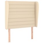 vidaXL Sommier à lattes de lit et matelas Crème 90x190 cm Tissu