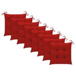 vidaXL Chaises pliables d'extérieur lot de 8 et coussins Bois d'acacia