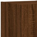 vidaXL Meuble TV muraux 5 Pièces avec lumières LED chêne marron