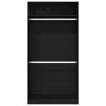 vidaXL Armoire en chêne noir - 100 x 50 x 200 cm  faite en bois d'ingénierie.